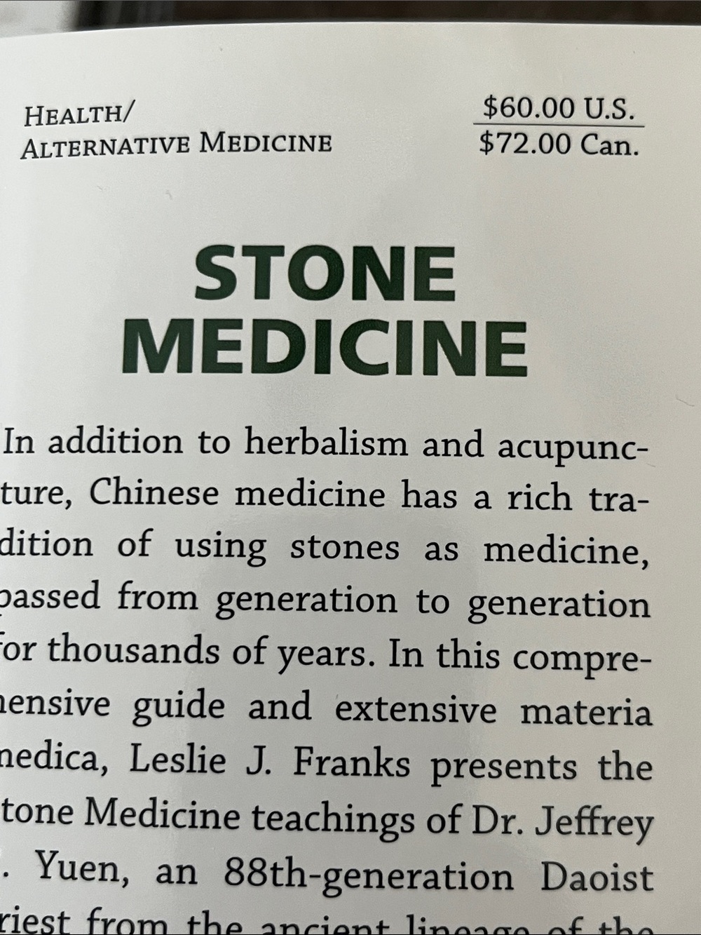 STONE MEDICINE Book by Leslie J. Franks - Picture 3 of 3